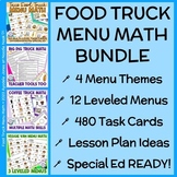 Food Truck Menu Math Bundle -Special Ed Ready Money (480 M