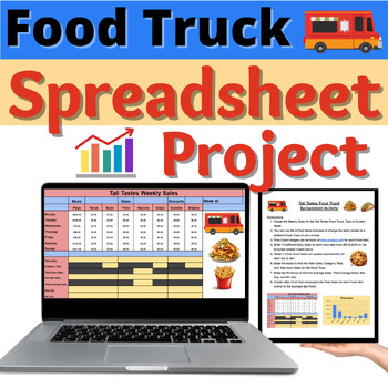 Preview of Food Truck Spreadsheet Project Activity Resource Weekly Sales