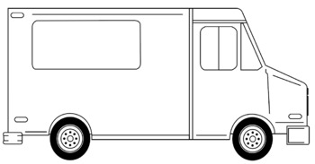 Food Truck Template Side 2 (With Food Serving Window) by Ms Kemps Art Room