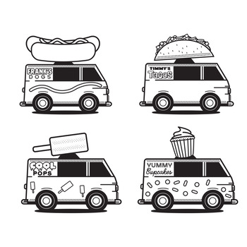 Download Food Truck coloring pages by Dwarner Design | Teachers Pay ...