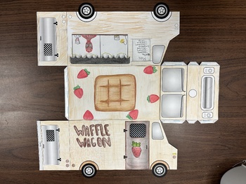 Preview of Food Truck planning pages PLUS printable 3-D Food Trucks - 4 versions