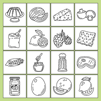 Food & Vegetables Coloring Pages for Kids | Printable PDF | 30 Food ...