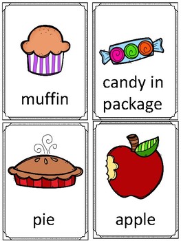 Food Vocabulary Flashcards by Two Little Barkers Studio | TpT