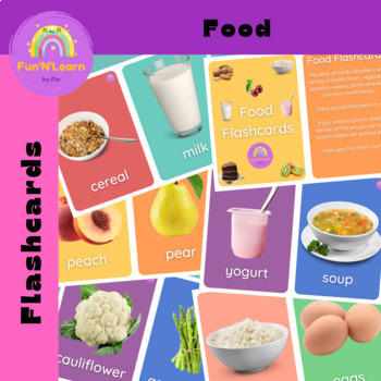 Preview of Food Vocabulary Flashcards & Posters