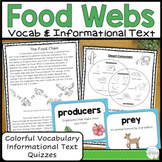 Food Web Informational Text Activities
