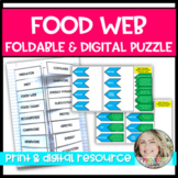 Food Web & Food Chain Vocabulary Foldable & Digital Match-Up