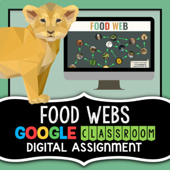Preview of Food Web Project for Google Classroom - Science Distance Learning Assignment