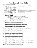 Food Web Review and Drawing assignment