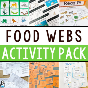 Preview of Food Webs and Food Chains Science Activities | Ecosystems Labs Sort Notebook