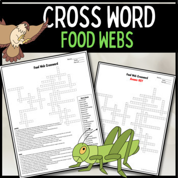 Preview of Food Webs Crossword Editable