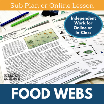 Preview of Food Webs - Sub Plans - Print or Digital
