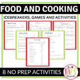 Food and Nutrition Ice Breaker Activities and Getting to K