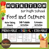 Food and Culture - Interactive Note-Taking Materials