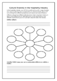 Food and Culture worksheet - Hospitality Practices