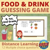 Food and Drink Guessing Game Distance Learning BOOM CARDS™