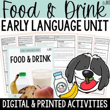 Preview of Food and Drink Themed Early Language Activities- Early Intervention Therapy