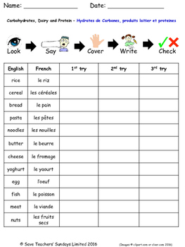 french worksheet on meals google search