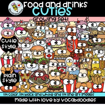 Preview of Clipart-Food and Drinks Cuties