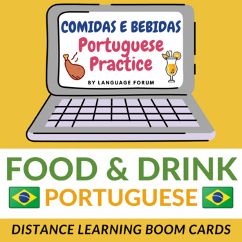 Preview of Food and Drinks Portuguese BOOM Cards™ | Food and Drinks BOOM Cards™ Portuguese