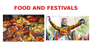 Preview of Food and Festivals Vocabulary Warm-Up