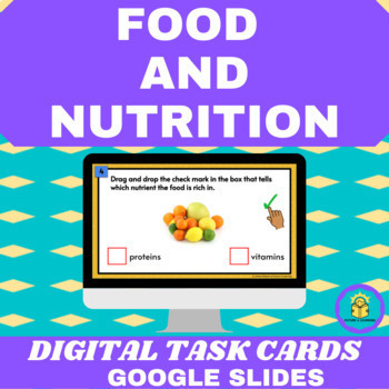 Preview of Food and Nutrition Digital Task Cards | Google Slides