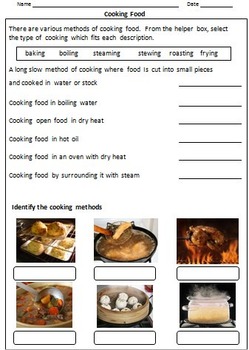 food and nutrition food groups methods of cooking