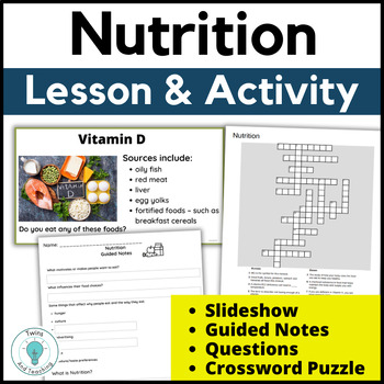 Preview of Food and Nutrition Lesson for High School and Middle School Nutrition - FACS FCS