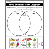 Food and Plant Venn Diagram Worksheet