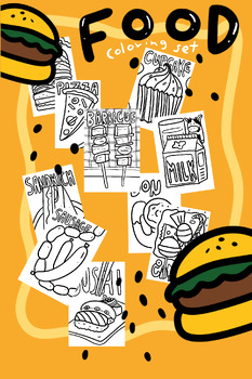 Preview of Food coloring sheets, Food coloring pages