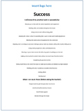 Food, cooking and Catering practical success criteria poster