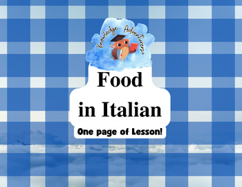Preview of Food in Italian