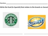 Food in Spanish: logos and characters