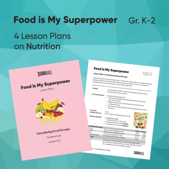 Preview of Food is My Superpower | Nutrition Unit | 4 Lesson Plans