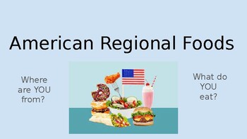 Preview of Food systems -  Regional American Food specialties - research project