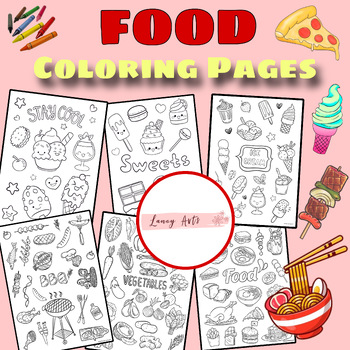 Preview of Food unique Coloring Sheets, Food coloring pages