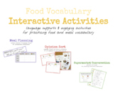 Food vocabulary - interactive activities bundle for ESL/ELL