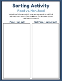 Food vs. Non-Food Sorting Activity