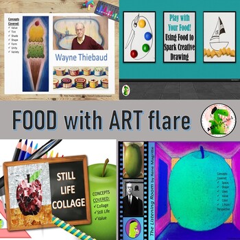 Preview of Food with Art Flare (Wayne Thiebaud, Rene Magritte, Photo, Still Life Collage)