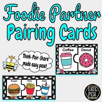 Preview of Foodie Partner Pairing Cards #polkadot