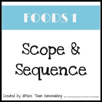 Preview of Foods 1 FACS Scope & Sequence