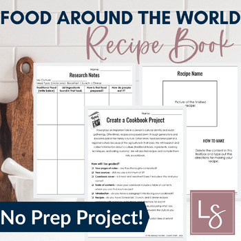 Preview of Health and Food Nutrition Project: Foods Around the World Recipe Book