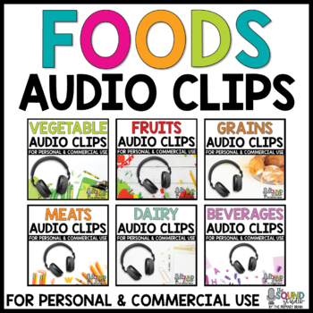 Preview of Foods Audio Clips BUNDLE | Sound Files for Digital Resources