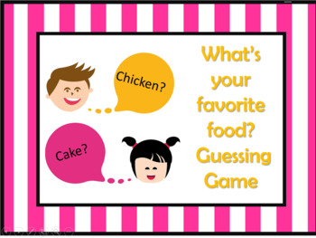 Preview of Foods  Guessing Game