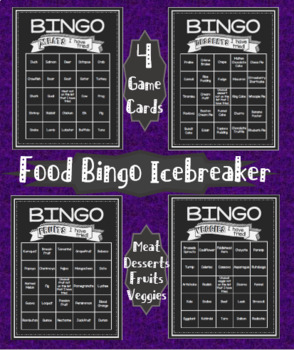 Preview of Foods I've Tried Bingo Icebreaker Activity for Intro to Culinary Course