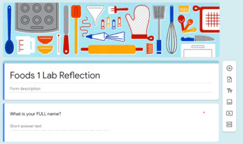 Preview of Foods Lab Reflection