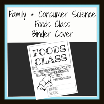 Preview of Foods Printable Binder Cover Coloring Page