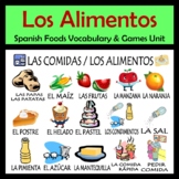 Foods Vocabulary Activities & Games Unit in Spanish (Las comidas)