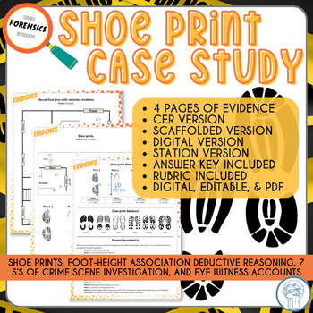 Preview of Forensics Footprint Case Study - 6 Resources - CER, DIGITAL, STATIONS, RUBRIC