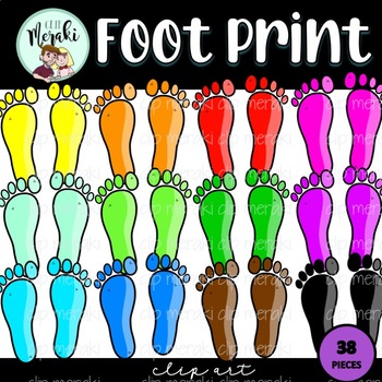 Preview of Foot Print Clip Art. Pies plantilla.
