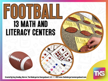 Preview of Football Math and Literacy Centers